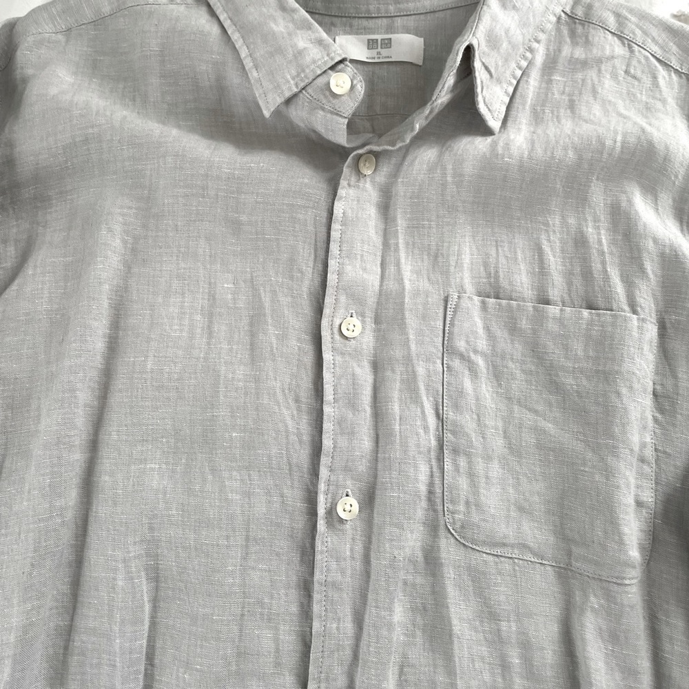 Mens xl grey linen shirt by H&M.
